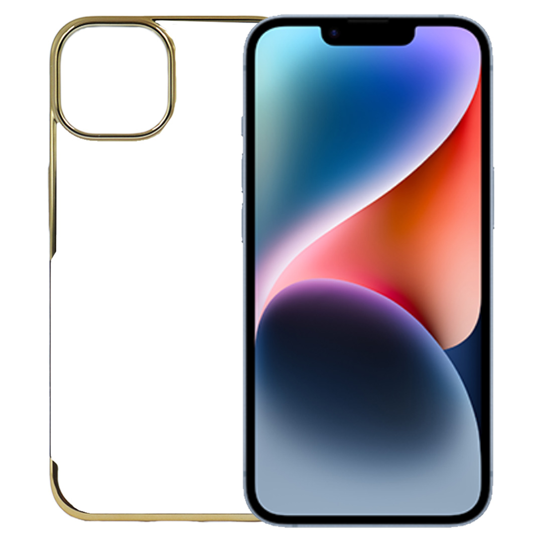 iPhone 14 Cover - Noble Gold Transparent Case (Anti Yellowing Protection)